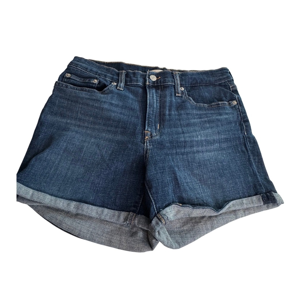 Levis Womens Denim Short Shorts Size 29 Cuffed Stretch Jean Shorts